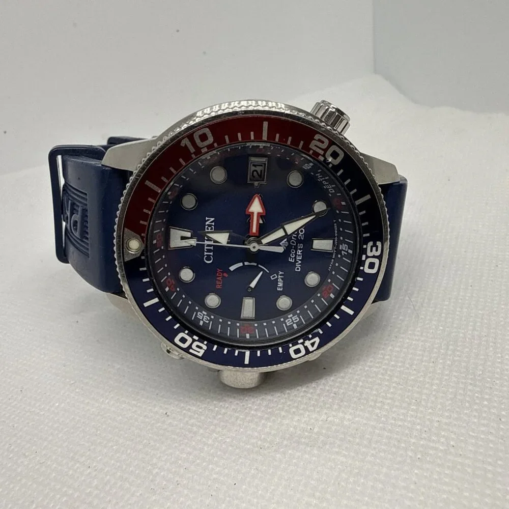 Citizen Eco-Drive Promaster Marine Men's Watch Blue Dial Pepsi Bezel Diver - Picture 8 of 11
